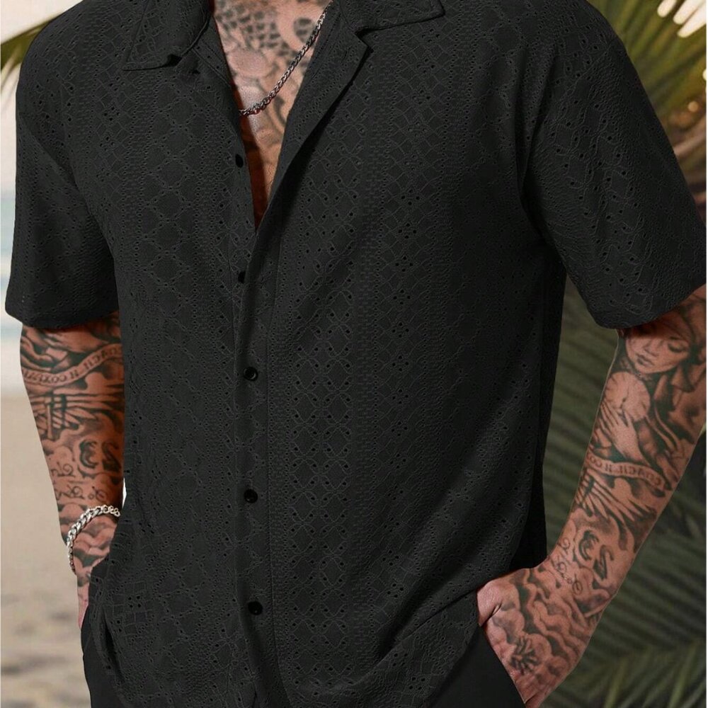Manfinity Casual Short Sleeve Button Down